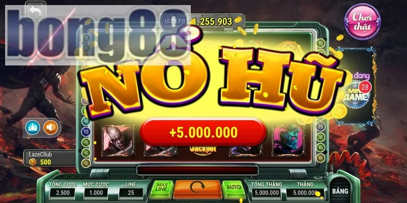 Nổ hũ Bong88 là cơ hội trúng thưởng lớn chỉ sau vài vòng quay